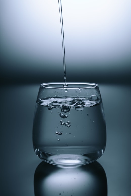 Water with lemon slices